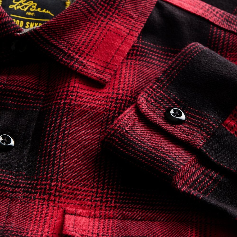 L.L.BEAN X TODD SNYDER HEAVYWEIGHT PLAID SHIRT IN COLONIAL RED - Picture 2 of 5